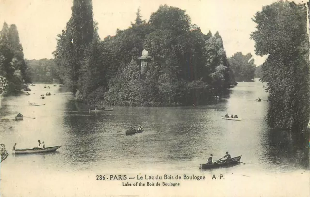 Cp Paris Lac Du Bois De Boulogne - Barques