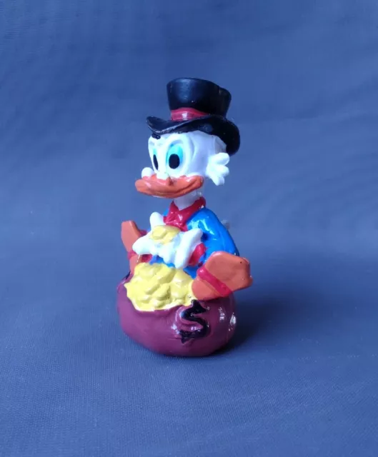 VTG Disney DuckTales Figure Uncle Scrooge McDuck Money Bag 2" Cake Topper 80s