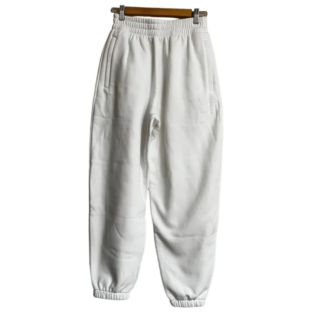 T BY ALEXANDER WANG COTTON BLEND TRACK PANTS SMALL White