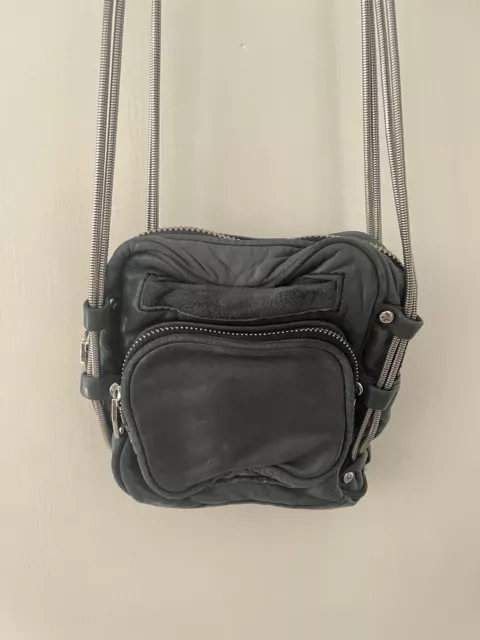 Alexander Wang Crossbody Bag With Chain Strap - Midnight Blue/grey