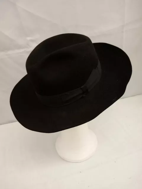 Borsalino Men's Black Fur Felt Wide Brim Hat..sz 7 5/8 #1