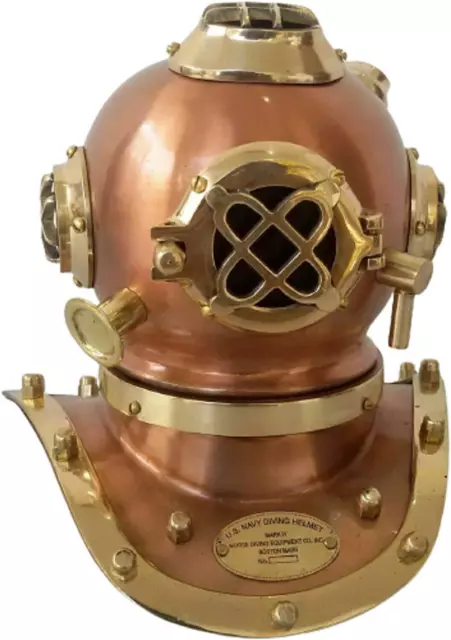 Nautical Handmade copper Finish Small Scuba Home decor Sea Diving Helmet