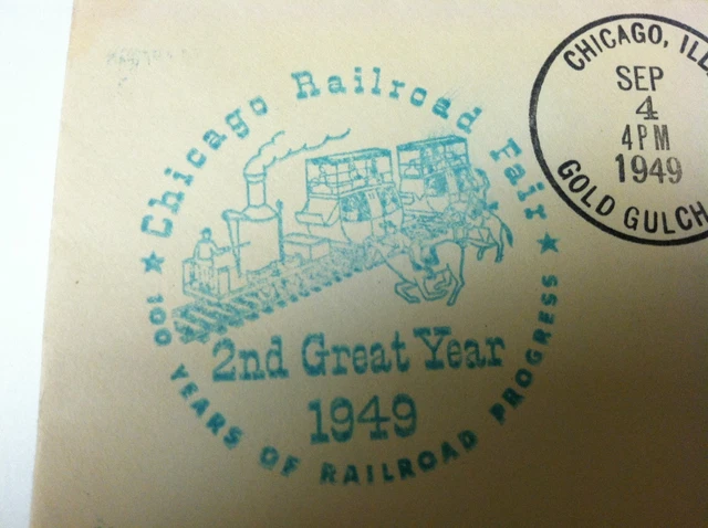 2 Chicago Railroad Fair 2Nd Year  First Day Covers 1949