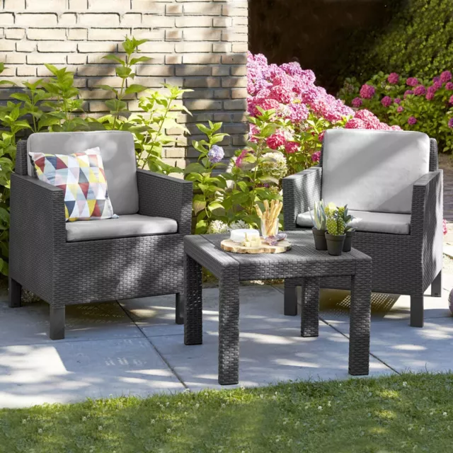 Keter iowa 2 seater on sale rattan effect bistro set