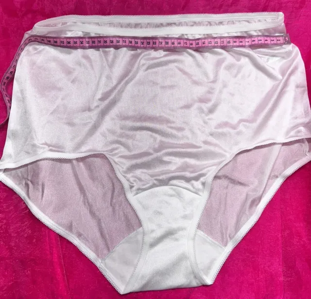 VINTAGE OLD STOCK Panty Panties Shiny Nylon Granny Style Glossy Sz
