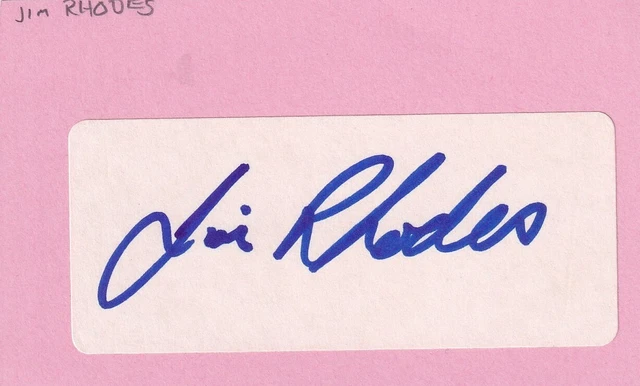 Jim Rhodes - European Tour Golfer signed Address Label (Laid onto card)