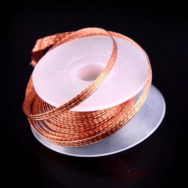 Flusso di saldatura rame 1,5 m steck dissaldatore filo treccia rimozione saldatura ventosa