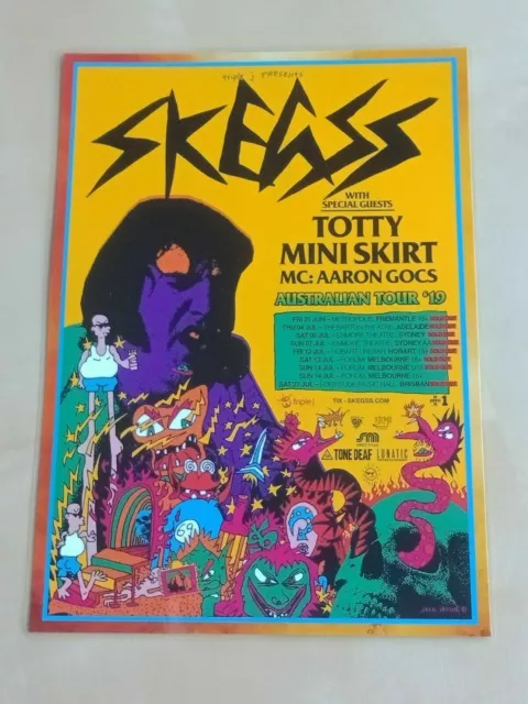 Skegss - Australia Tour 2019 - Laminated Promo Tour Poster - New