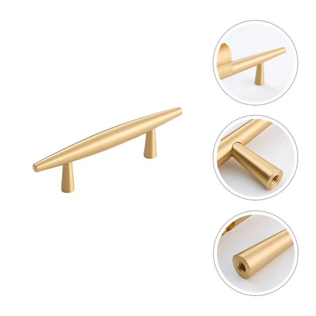 Cabinet Ring Knobs Six Fluted Disc Hair Comb Gold Knobs Cupboard