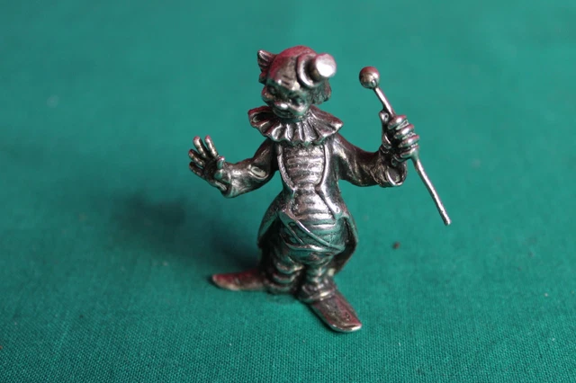 L68-Pagliaccio Clown -Argento 800 -Regalo Circo Risata Microfusione Pacco Silver