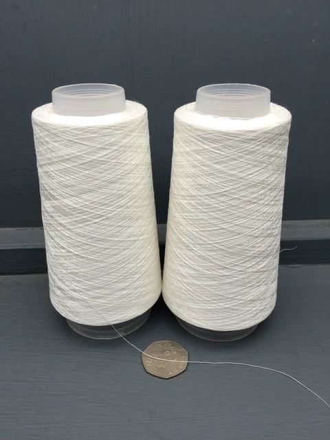Laine Shetland Rustique Fil Brut 200g - Blanc écru, Touche D'agneau, Qualité UK, Tricot/crochet