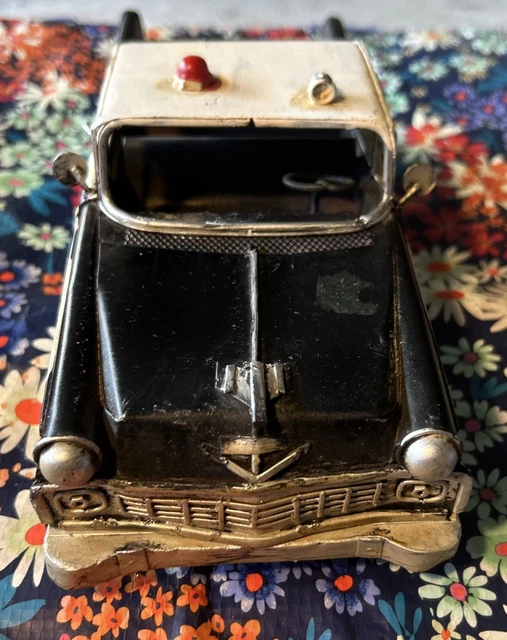 Voiture De Police à Friction Vintage - Made In China MF 900 - Métal Années 70