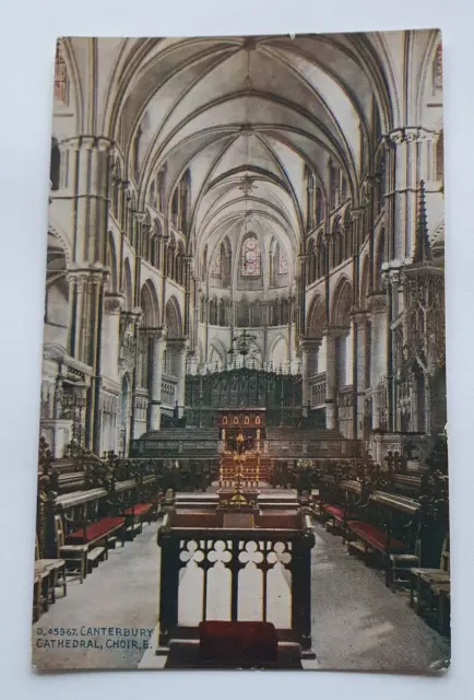 Unposted Photochrom Co Celesque Series Postcard - Canterbury Cathedral Choir (b)