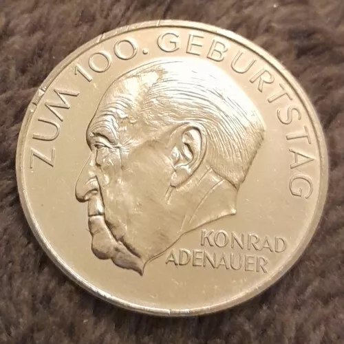 Medaille - Konrad Adenauer – Zum 100. Geburstag in Kapsel