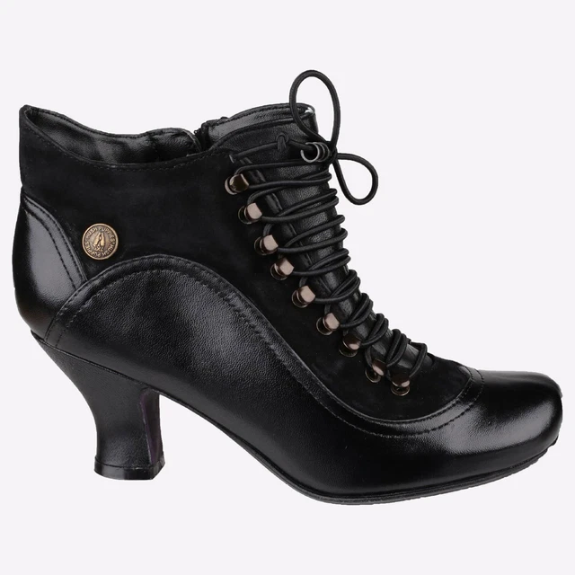 Hush Puppies Alexandre Femmes Cuir Robe Mode Bottines Noir
