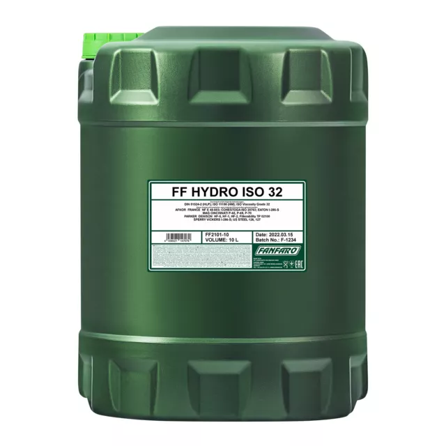 10 litri olio idraulico FANFARO Hydro ISO 32