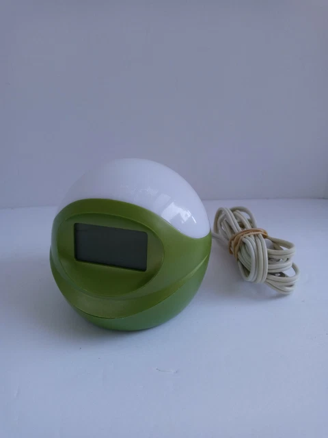 timelink digital color changing moon light alarm clock model 88035 green