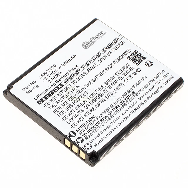 BATTERIE Li-Ion 3,7V 800mAh Tipo AK-V200 Per Emporia One - Foto 4