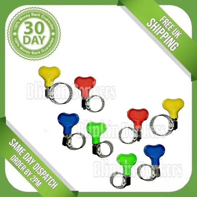 Set Of 8 Jubilee Clip Worm Drive Hose Cable Clamp Water Pipe Tap Garage Plumbing