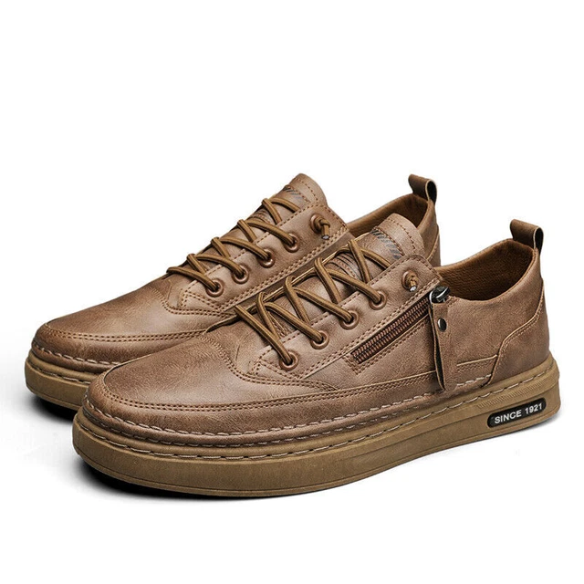 Scarpe da uomo taglio basso stringate scarpe da uomo con cerniera