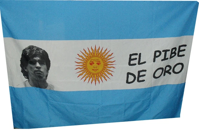 BANDIERA NAPOLI 50X70 cm flag forza napoli maradona flag campioni d'italia EUR 12,00 - IT