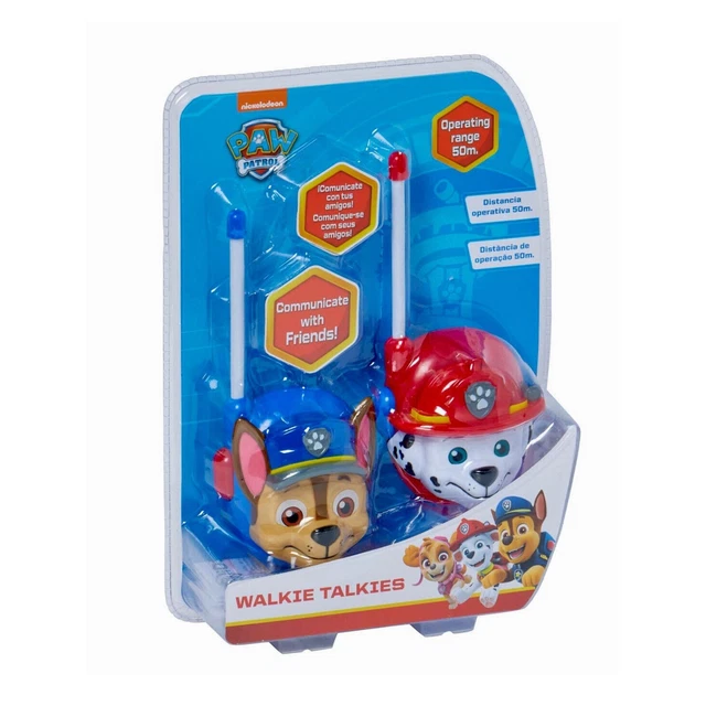 NICKELODEON KIDS PAW Patrol 3D Sculptured Walkie Talkie Set Up To 50