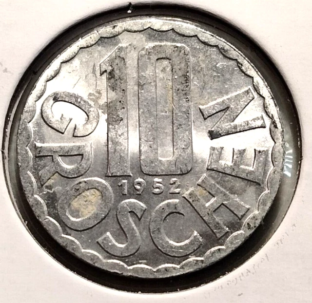 1952  AUSTRIA  10 Groschen  Coin -  KM# 2878 - Combined Shipping (#INV9077)