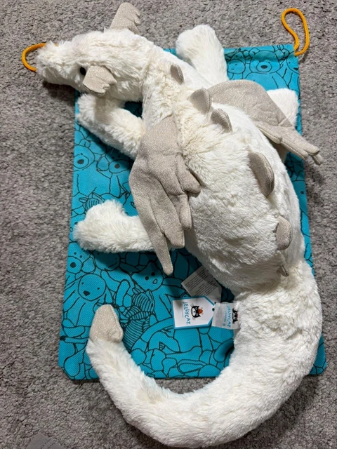 Tag M P BRAND NEW WITH Tags 100% Genuine Jellycat 50cm Snow Dragon-With Dust ...