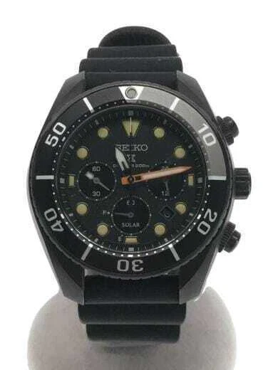 SEIKO Orologio solare/Analogico/Gomma/BLK/BLK Numero di tracciamento