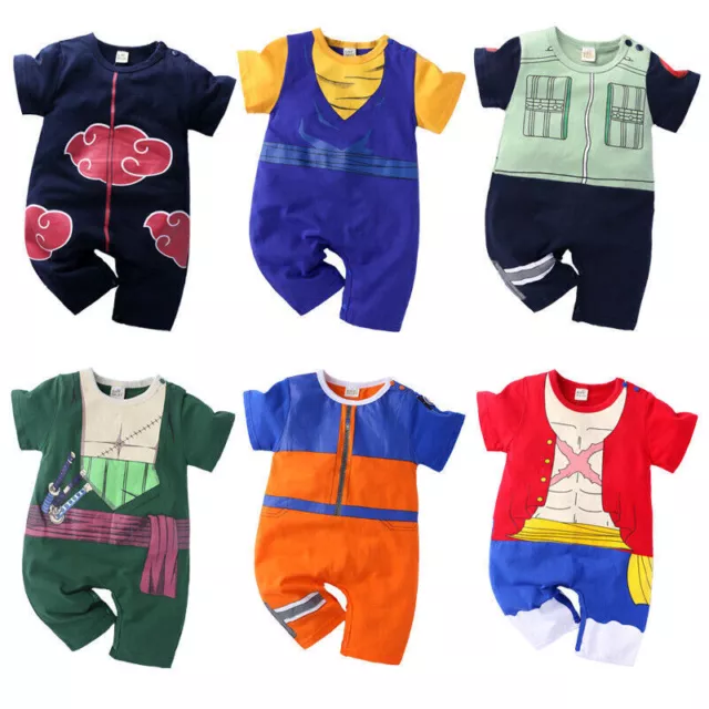 Infant Baby Boys Anime Jumpsuit Romper Costume Clothes Cartoon Cosplay Playsuits