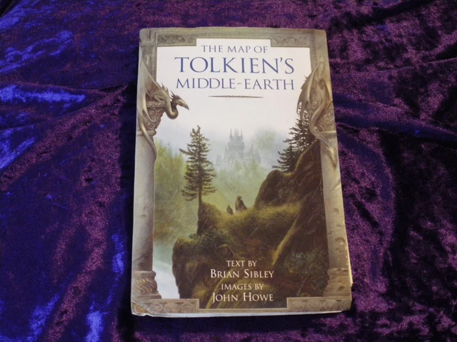RARE THE MAP Of Tolkien's Middle-Earth Brian Sibley John Howe Lord of ...