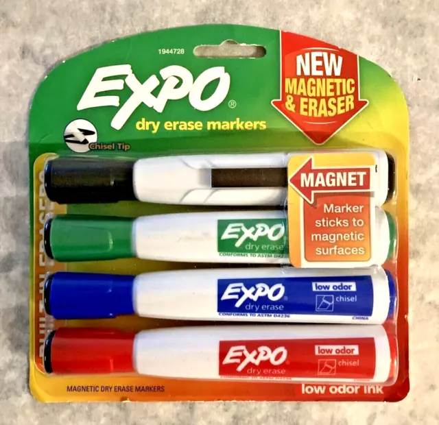 Expo Magnetic Dry Erase Marker - Fine Tip - Assorted - 8 Pack