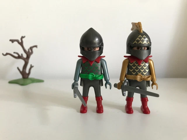 Playmobil chevalier/Dragon/Château  - Lot de 2 chevaliers du dragon