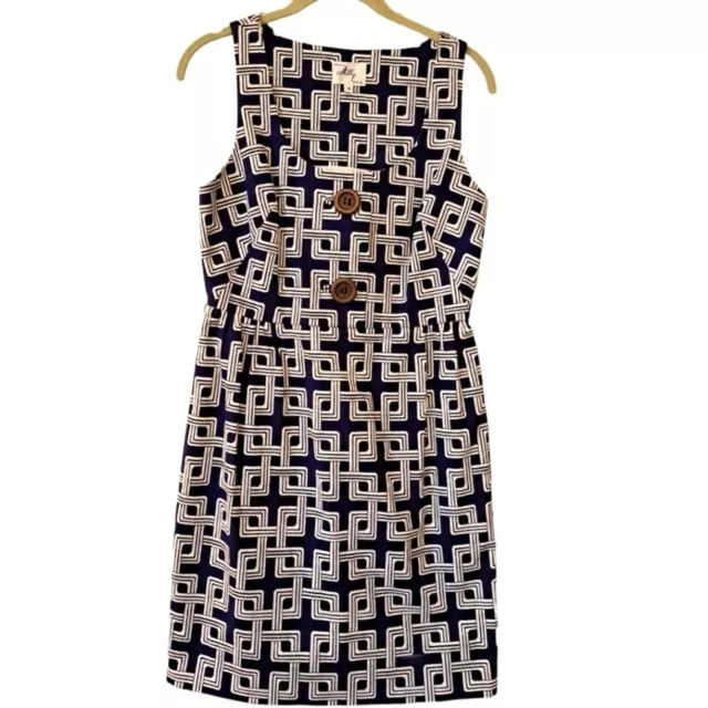 Milly of New York Geometric Classic Office/Work Dark Academia Vintage Dress Sz 4