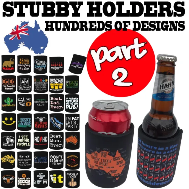 Stubby Holder Funny Novelty Stubbie Gift - SUPER VARIOUS DESIGNS BH2 Gifts