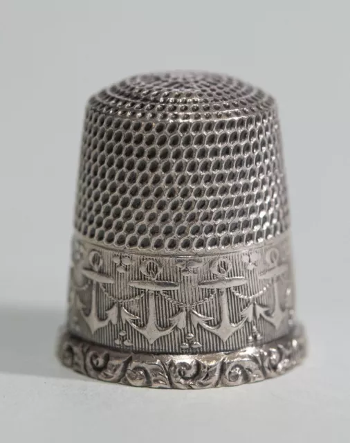 Antique Sterling Silver Thimble C1890's