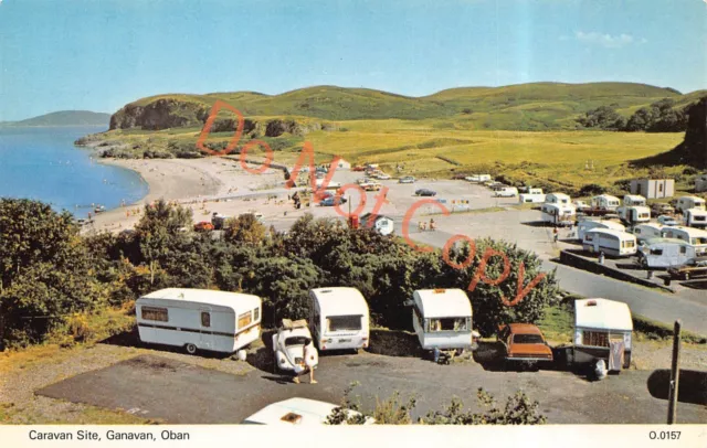 Oban Argyll Caravan Site Volkswagen Beetle Car Postcard (D421)