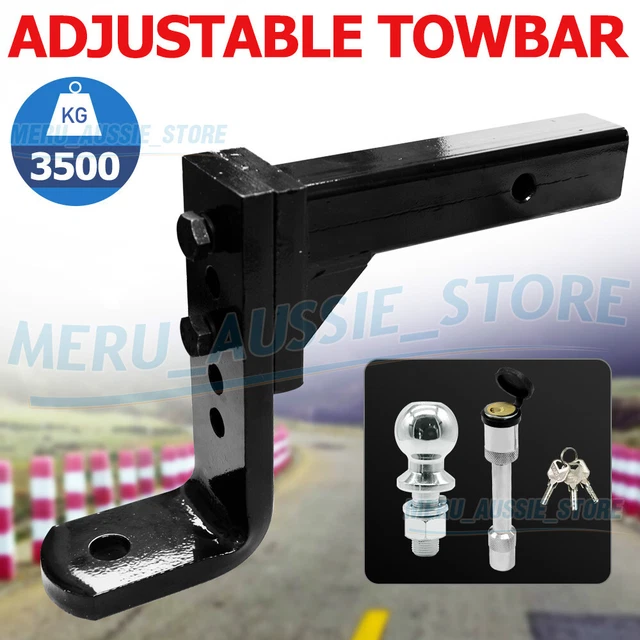 7800LBS ADJUSTABLE DROP Towbar Tow Bar Ball Mount Tongue Hitch Trailer