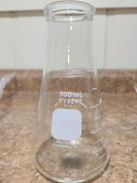 ERLENMEYER FLASK 500ml PYREX No. 5100 (Stopper No. 10)