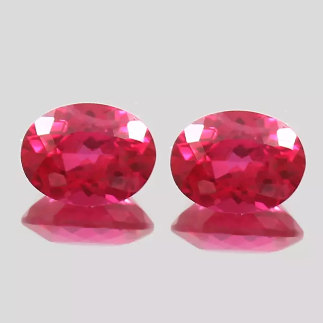 AAA Quality Natural Ceylon Pink Sapphire Loose Oval Gemstone Cut Pair 16x12 MM