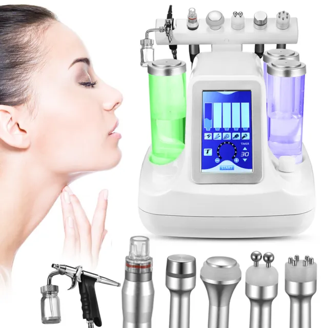 Máquina de limpieza facial ajustable 6 sondas Skin aclaramiento de la piel hidratado