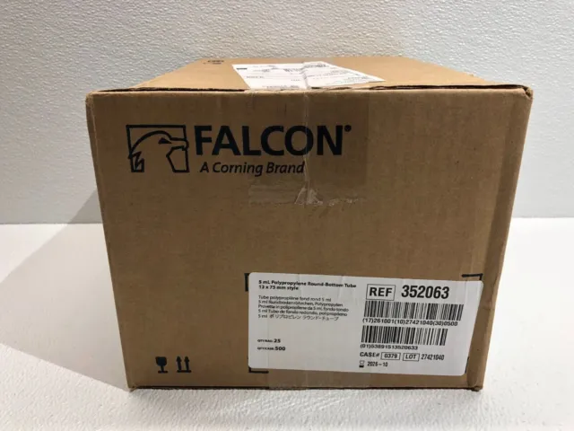 Corning Falcon REF 352063 Polypropylene 5mL Round-Bottom tube 12 x 75mm Style