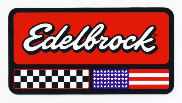 EDELBROCK USA WINNER FLAG VINTAGE 1990 RACING Sticker / Decal die cut ...