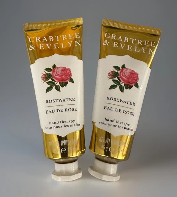 CRABTREE EVELYN Rosewater Hand Therapy Cream 2x45g Limited Edition