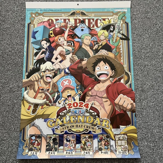 ONE PIECE 2024 Wall Calendar Monkey D. Luffy Toei Animation Japan 35.