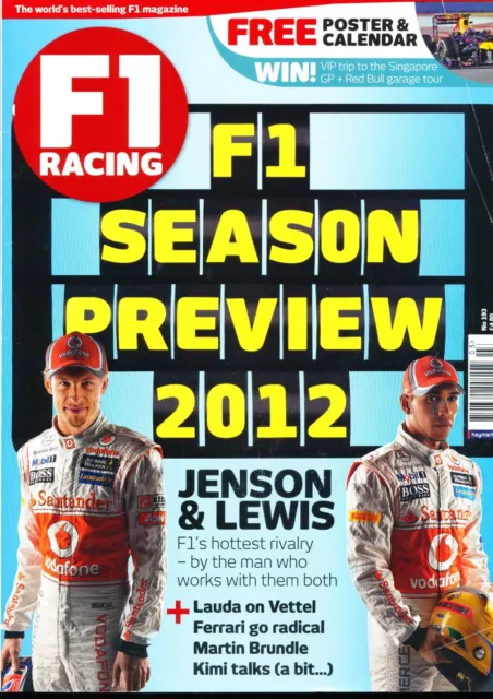 F1 Racing Magazine März 2012 Saisonvorschau Sebastian Vettel Frank Williams Pau