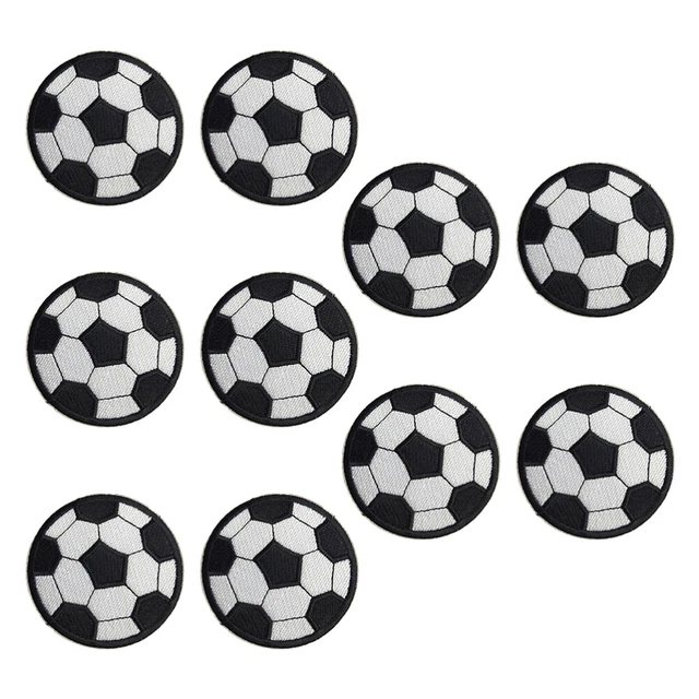 20 piezas Pegatinas bordadas de tela de fútbol americano Ropa Aplique de costura Jeans para niños