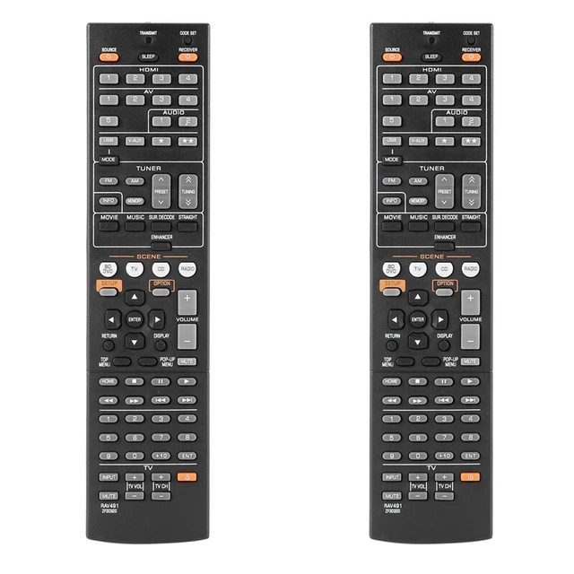 2X Remote Control for RX-V375 RX-V467 RX-V565 RX-V567 RX-V571 RX-V665 RX-V7 W9J4