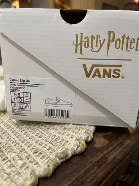 Limited Edition VANS x Harry Potter Marauders Map Classic Slip On Vault  Kids NEW