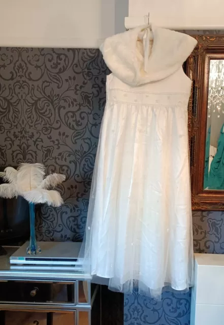 Pearce Fionda By Debenhams Ivory  bridesmaid/Party dress Age 12. Only Worn Once.